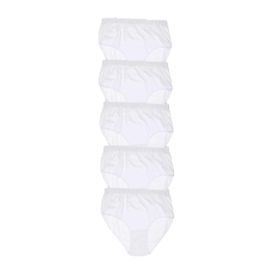 Tutku ELF568T0922CCM5 Beyaz 5 li Paket Ribana Bato Kadın Külot