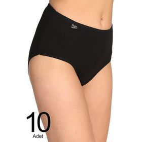 Tutku ELF568T0924CCM10 Siyah 10'lu Paket Likralı Bato Kadın Külot