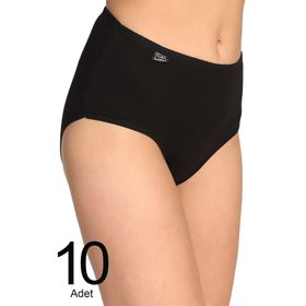 Tutku ELF568T0924CCM10 Siyah 10'lu Paket Likralı Bato Kadın Külot