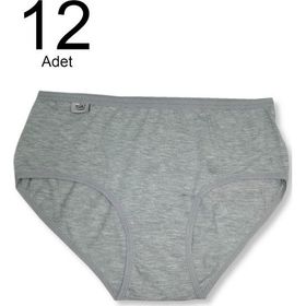 Tutku ELF568T0924CCM12 Gri 12 Li Paket Likralı Bato Kadın Külot