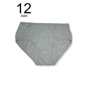 Tutku ELF568T0924CCM12 Gri 12 Li Paket Likralı Bato Kadın Külot
