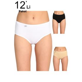 Tutku ELF568T0924CCM12 Karışık Renk 12 li Paket Likralı Bato Kadın Külot