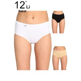 Tutku ELF568T0924CCM12 Karışık Renk 12 li Paket Likralı Bato Kadın Külot