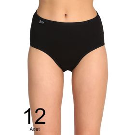 Tutku ELF568T0924CCM12 Siyah 12 li Paket Likralı Bato Kadın Külot