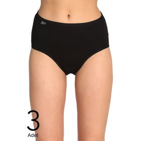 Tutku ELF568T0924CCM3 Siyah 3 lü Paket Likralı Bato Kadın Külot
