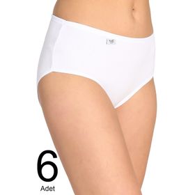 Tutku ELF568T0924CCM6 Beyaz 6 lı Paket Likralı Bato Kadın Külot