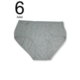 Tutku ELF568T0924CCM6 Gri 6 Lı Paket Likralı Bato Kadın Külot