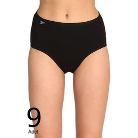 Tutku ELF568T0924CCM9 Siyah 9 lu Paket Likralı Bato Kadın Külot
