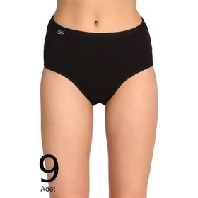 Tutku ELF568T0924CCM9 Siyah 9 lu Paket Likralı Bato Kadın Külot