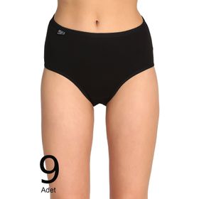 Tutku ELF568T0924CCM9 Siyah 9 lu Paket Likralı Bato Kadın Külot