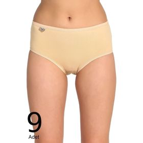 Tutku ELF568T0924CCM9 Ten 9 lu Paket Likralı Bato Kadın Külot