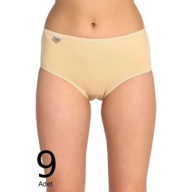 Tutku ELF568T0924CCM9 Ten 9 lu Paket Likralı Bato Kadın Külot