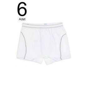 Tutku ELF568TUT01336 Beyaz 6 lı Paket Likralı Erkek Çocuk Boxer