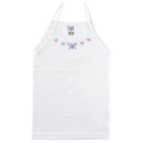 Tutku ELF568TUT01656 Beyaz 6'lı Paket Ribana Kız Çocuk İp Askılı Atlet