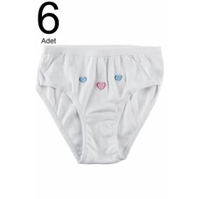Tutku ELF568TUT08216 Beyaz 6 lı Paket Kız Çocuk Külot