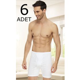 Tutku Elit 1051 6'lı Arjantin Paçalı Beyaz Erkek Boxer