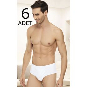 Tutku Elit 1071 Penye 6 Adet Beyaz Erkek Kom Slip