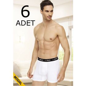Tutku Elit 1252 Siyah 6 Adet Modal Elastan Spor Boxer