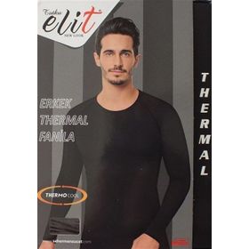 Tutku Elıt 1307 Siyah Uzun Kollu Erkek Termal Fanila