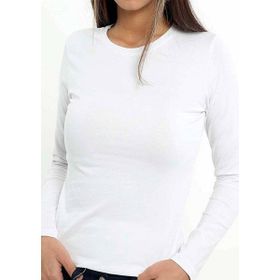 Tutku Elit 2203 Elastan Beyaz Uzun Kol Kadın Body