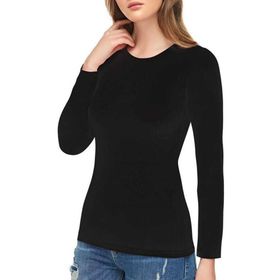 Tutku Elit 2203 Elastan Siyah Uzun Kol Kadın Body