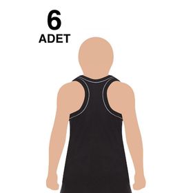 Tutku GRİ-4 6 Adet Gri Rambo Arkası Çapraz Likralı Çocuk Atlet