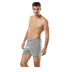 Tutku Gri İç Giyim Pamuklu Penye Düğmeli Erkek Boxer