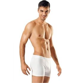Tutku İç Giyim Pamuklu Likralı Paçalı Don 4'lü Beyaz Erkek Boxer