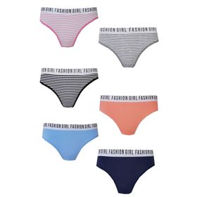 Tutku Kadın 6'lı Karışık Renkler Standart Fashion Girl Pamuklu Slip