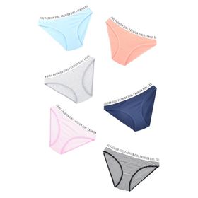 Tutku Kadın 6'lı Karışık Renkler Standart Fashion Girl Pamuklu Slip