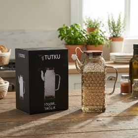 Tutku KT.079 1000 ml Cam Yağlık Plastik Kapaklı