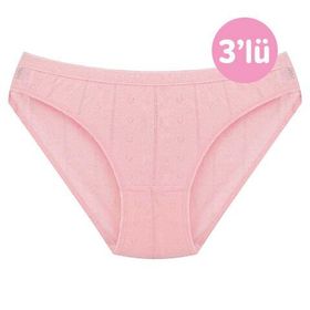Tutku Pembe - 6 Beden 3'lü Kadın Slip