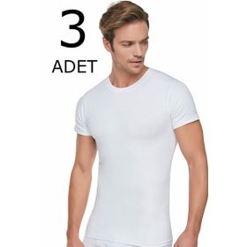Tutku Siyah 4 Numara Kapalı Yaka 3'lü Paket Penye Erkek Atlet