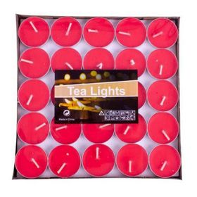 Tvshopmarket Tealight 100'lü Kırmızı Mum