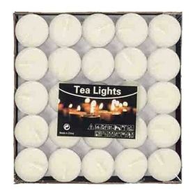 Tvshopmarket Tealight 25'li Beyaz Mum