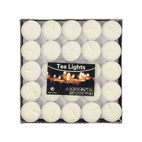 Tvshopmarket Tealight 25'li Beyaz Mum
