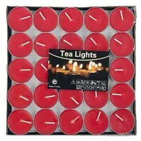 Tvshopmarket Tealight 25'li Kırmızı Mum