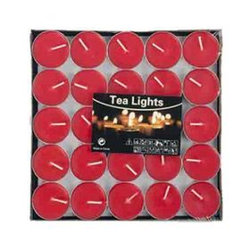 Tvshopmarket Tealight 25'li Kırmızı Mum