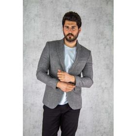 Twenhil Gri Dar Kesim Tek Erkek Ceket