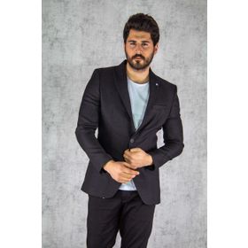 Twenhil Siyah Dar Kesim Tek Erkek Ceket