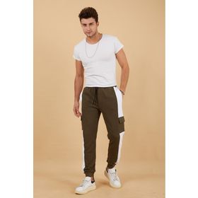 Twenty3 Erkek Slim Fit Ribana Paça Panelli Kargo Cep Eşofman Altı