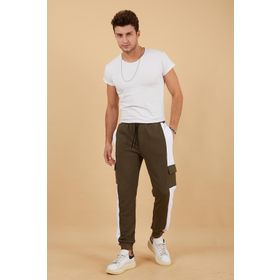Twenty3 Erkek Slim Fit Ribana Paça Panelli Kargo Cep Eşofman Altı