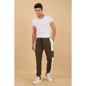 Twenty3 Erkek Slim Fit Ribana Paça Panelli Kargo Cep Eşofman Altı