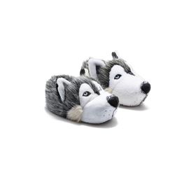 Twigy CC0530 Tw Husky Gri Hayvan Figürlü Erkek Panduf