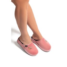 Twigy Kelebek Pembe Kadın Ev Terliği