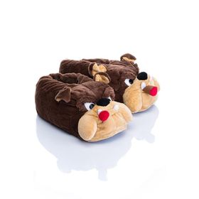 Twigy YY0261 Tw BULLDOG-2 Hayvanlı Kahverengi Kadın Panduf