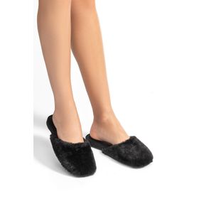 Twigy YY0449 Larisa Peluş Siyah Kadın Terlik
