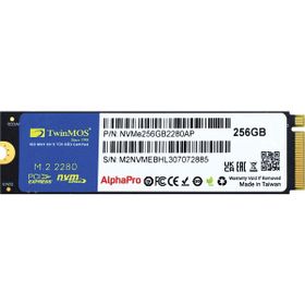 Twinmos NVME256GB2280AP 256 GB 3600-3250 MB/s M.2 PCIe Gen3 NVMe 22x80 3DNAND Harddisk SSD