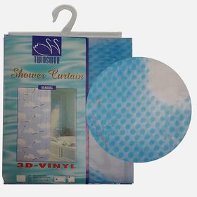 Twinswan 180x200 Gulls 3 Boyutlu Banyo Perdesi