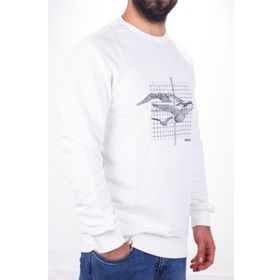 Twister 1915 Ekru Bisiklet Yaka Erkek Sweatshirt